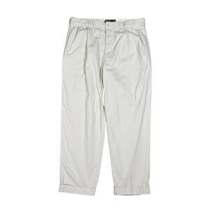 Vintage Polo Ralph Lauren Hammond Pleated Pants Men's 36 Cuffed Y2K Preppy Khaki